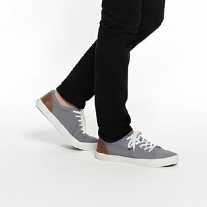 Sperry Top-Sider‎ Canvas Sneakers Gray Brown Lace Up Boat Size 6M